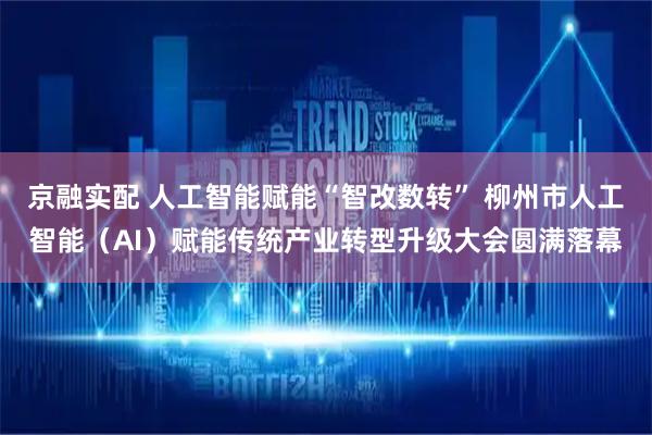 京融实配 人工智能赋能“智改数转” 柳州市人工智能（AI）赋能传统产业转型升级大会圆满落幕